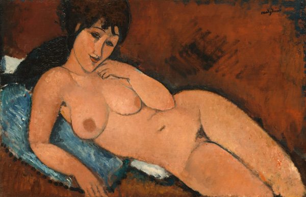 Modigliani - Žena na modrom vankúši