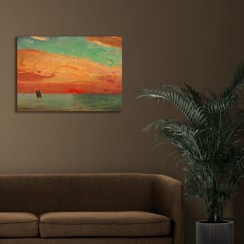 Fujishima_Takeji - Východ slnka nad Východným morom 70x50cm