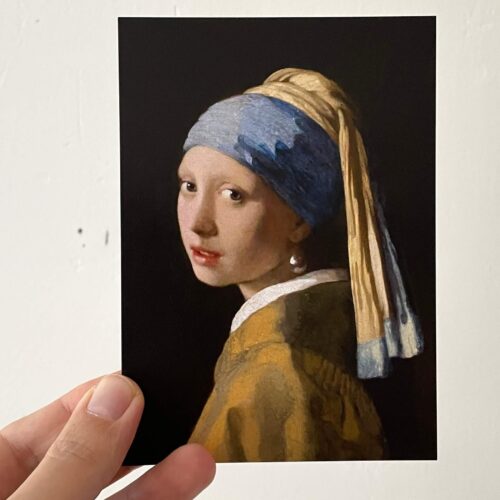 Vermeer – Dievča s perlovou náušnicou pohľadnica artovo