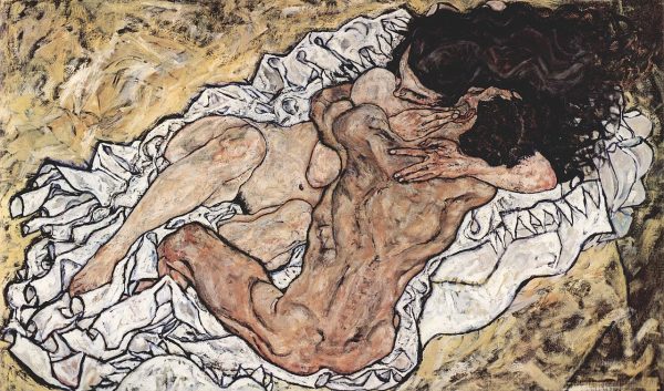 Egon Schiele Pair Embracing