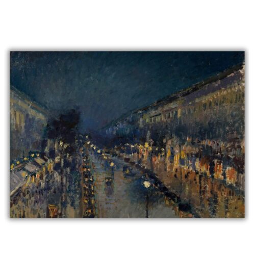 Pissarro - Bulvár Monmartre v noci