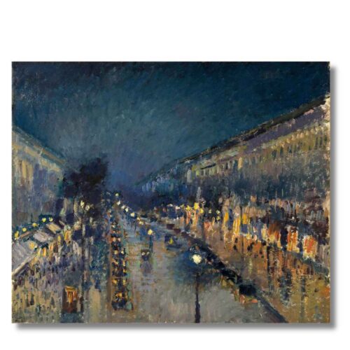 Pissarro – Bulvár Montmartre v noci