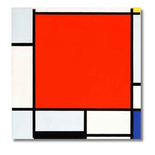 Mondrian – Kompozícia v Červenej, modrej a sivej