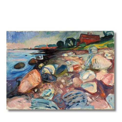 Obraz Edvard Munch Pobrežie s červeným domom