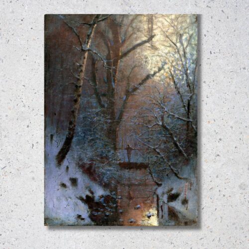 Ladislav Medňanský - Zimná noc. Postava na moste