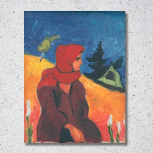 Zolo Palugyay - Žena medzi s červenou šatkou