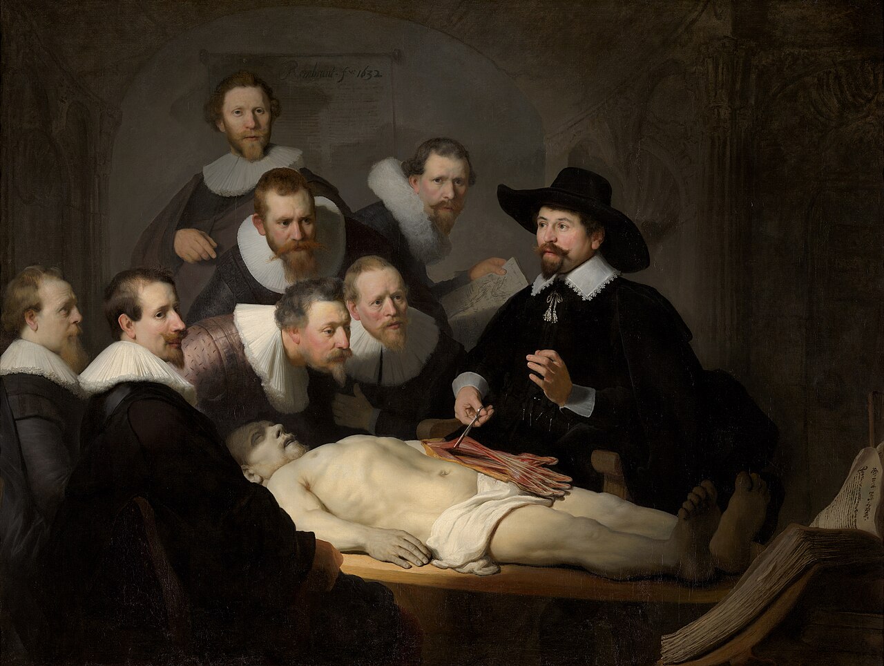 Rembrandt - obraz Anatomická štúdia doktora Tulpa